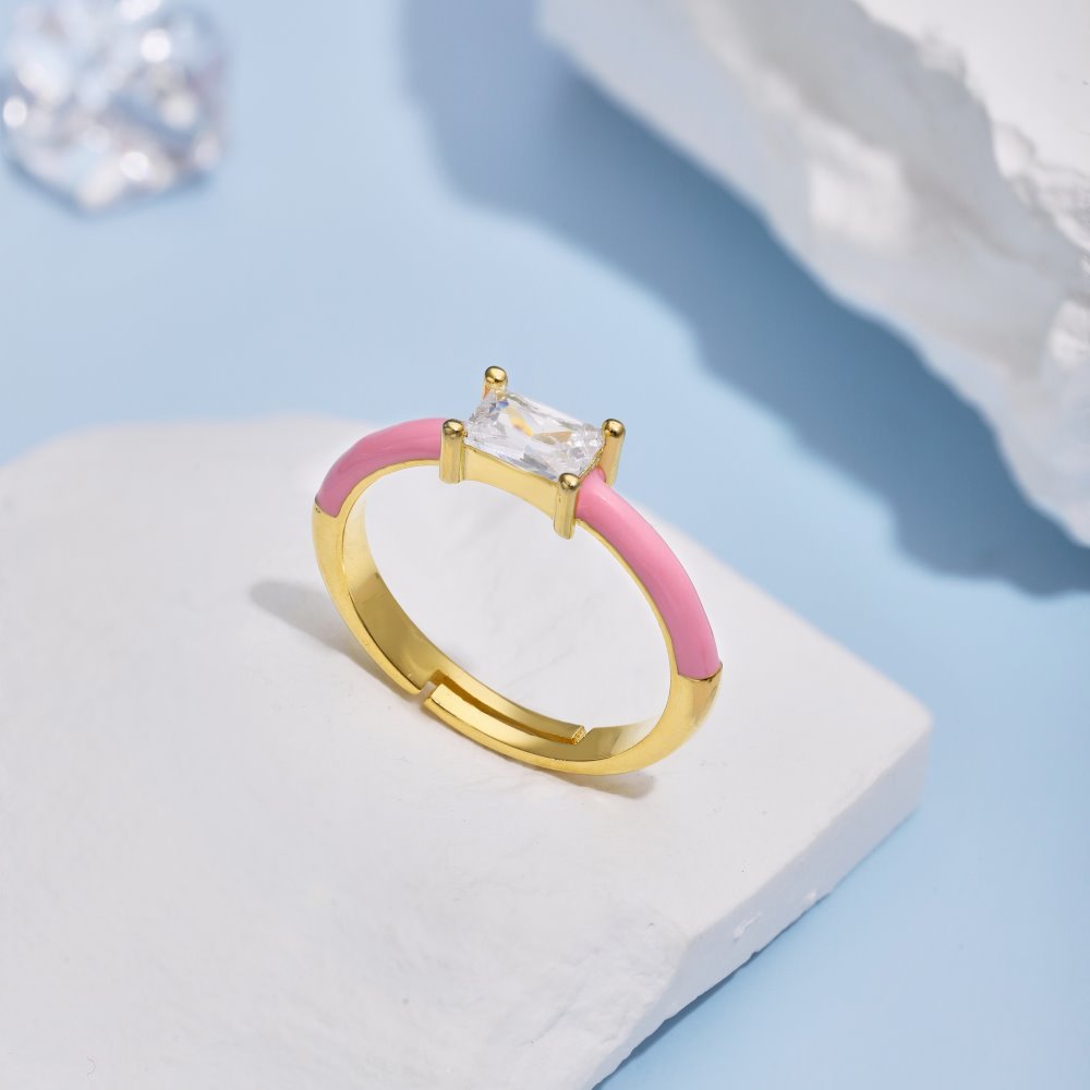 Fashion Geometric Sterling Silver Plating Zircon Open Ring 1 Piece