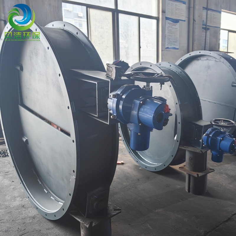 厂家供应脱硫电动圆风门烟气脱硫挡板阀不锈钢脱硫挡板阀现货