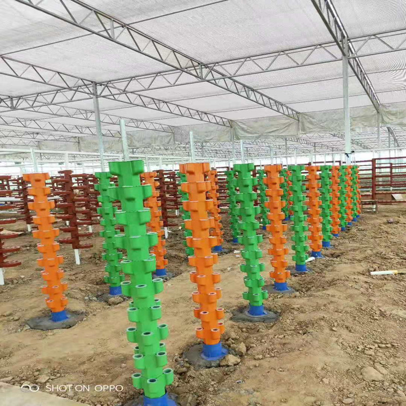 Venta al por mayor instalaciones de cultivo sin suelo interior hidropónico de múltiples capas de columna vegetal estante triángulo columna sin suelo cultura