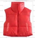 Chaleco de algodón de estilo europeo y americano Chaleco de invierno de las mujeres Chaleco de algodón engrosado chaleco sin mangas de pan