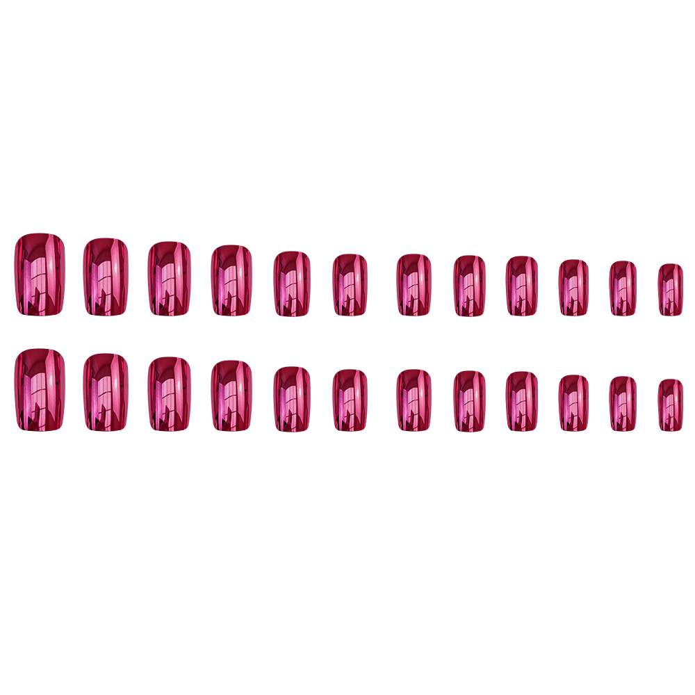 Ventas transfronterizas de uñas galvanizadas inswind simple espejo uñas falsas al por mayor metales de alto nivel de sentido de usar uñas