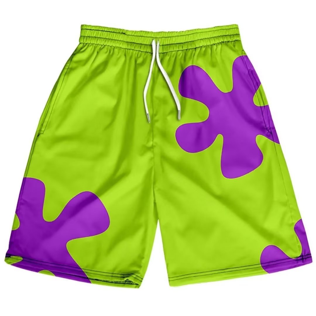 Estilo americano de ambiente Big Star suelta pantalones cortos casuales hombres ins moda alta calle cordón elástico pantalones cortos rectos