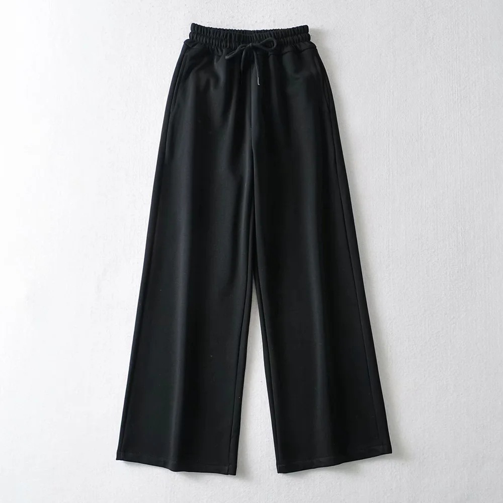 wide-leg solid color sweatpants  NSHS23457