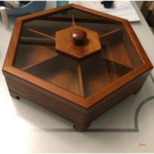 实木果盘质创意中式干果盘干果盒糖果分格带盖仿古木制瓜子盒跨境