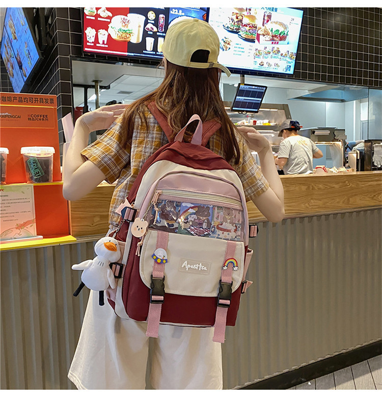 Japanese junior high school backpack summer Korean Harajuku style ulzzang backpackpicture6
