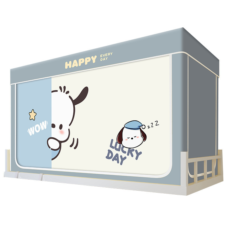 Mosquitera de dormitorio de estudiantes universitarios con sombreado fuerte, cortina de cama integrada, litera superior e inferior, cama individual, instalación gratuita, manto de dormitorio