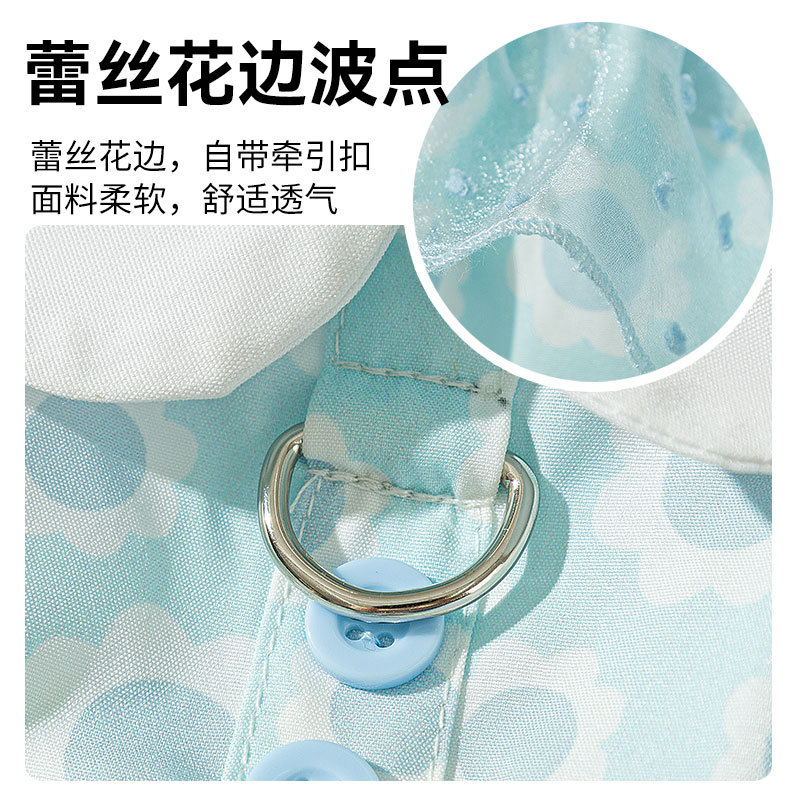 Primavera y verano gatito princesa de encaje vestido de punto ondulado vestido de peluche vestido de perro delgado ropa de perro