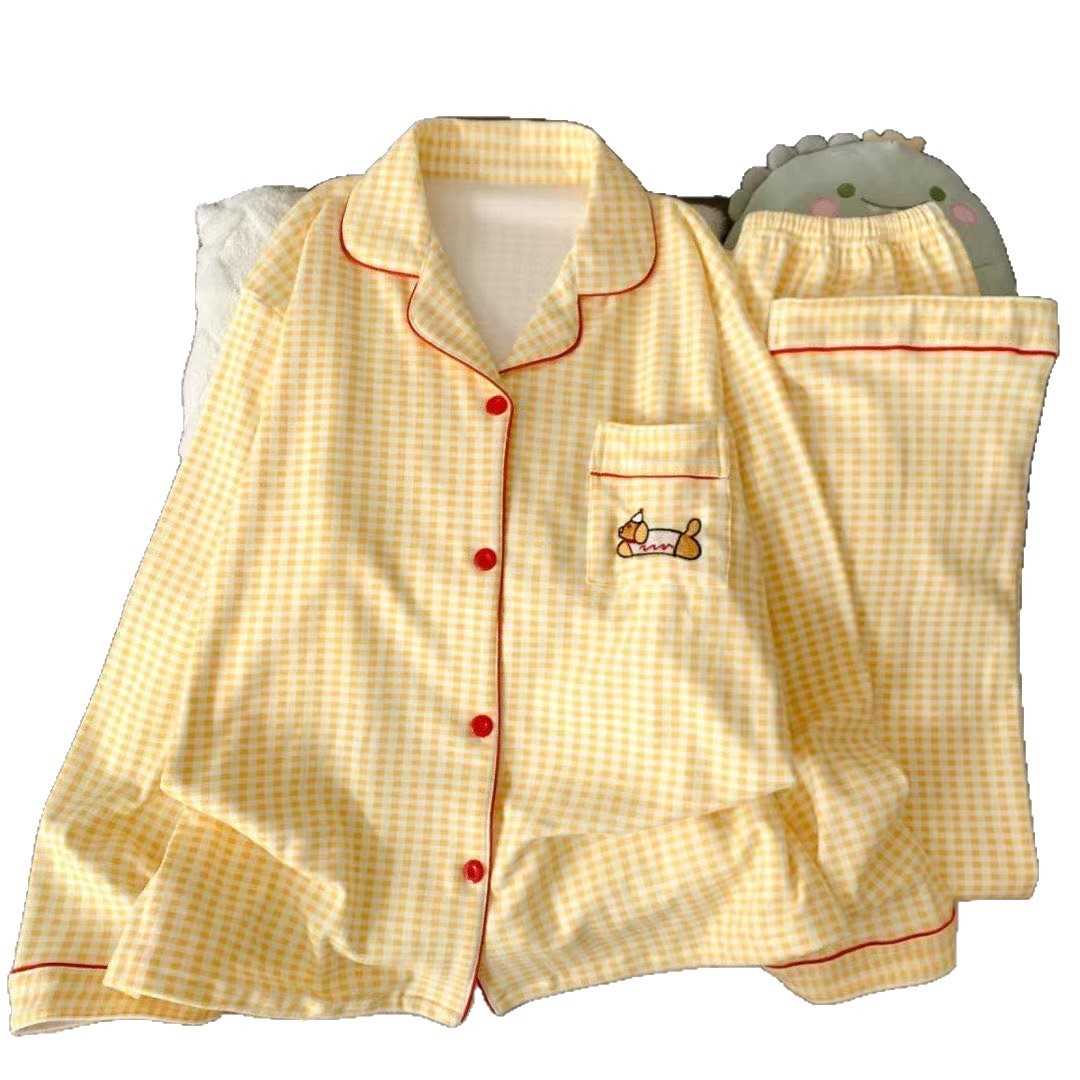 120G nubes de algodón pijama para el hogar doble largo dos piezas conjunto entidad mayorista sudeste asiático TK pedidos de comercio exterior transfronterizo