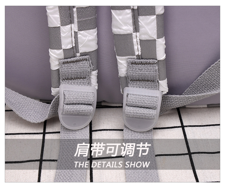 Korean ins artistic trend checkerboard checkered backpack, Japanese Harajuku style fresh and clean high school and junior high school student bag undefined