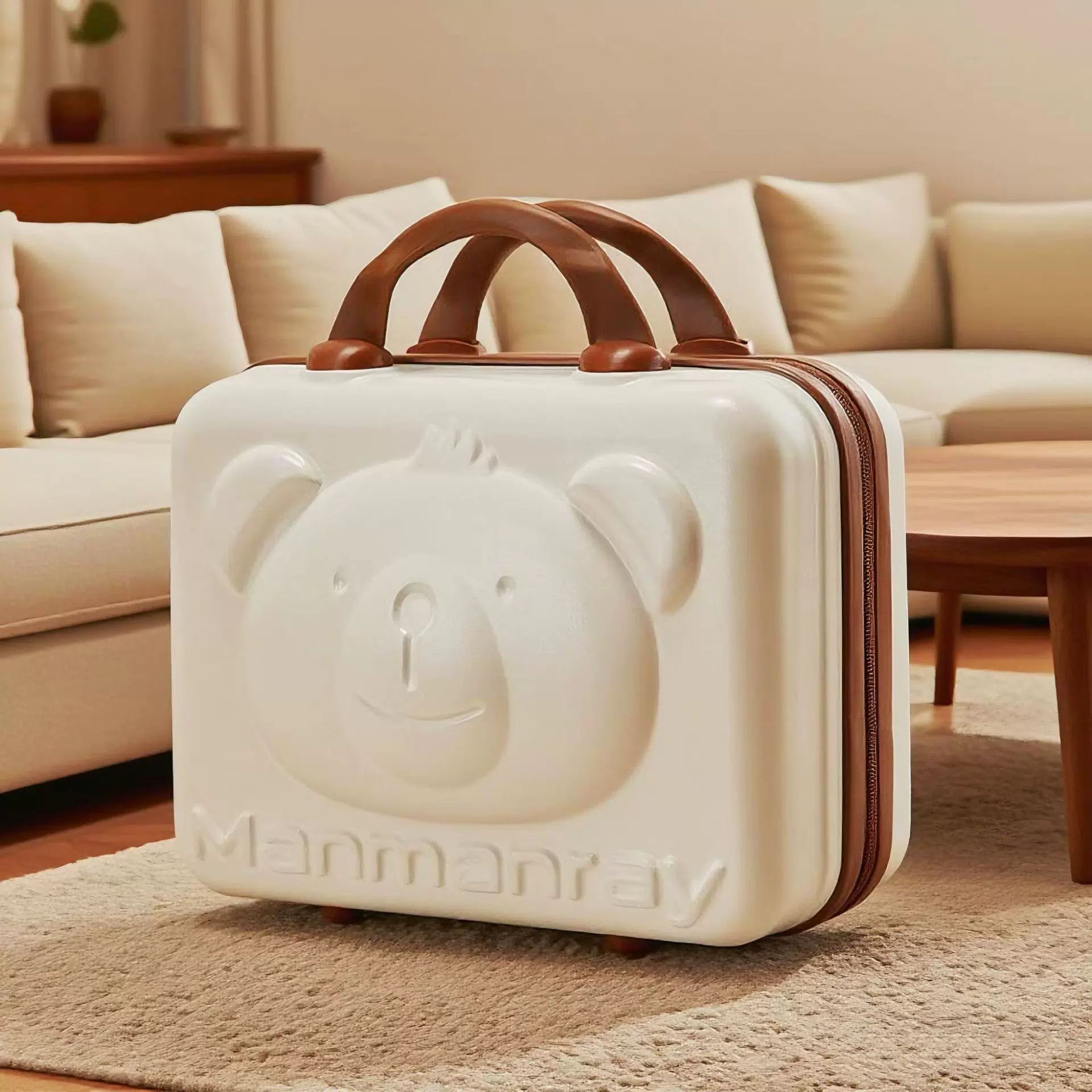 定制款卡通小熊行李箱便携学生手提箱登机箱旅行箱化妆品收纳箱