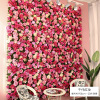 Simulation Flower Wall Background Wall Network Red Wall Rose Gate Fake Flower Wedding Indoor Image Wall Shadow Tower wall decoration