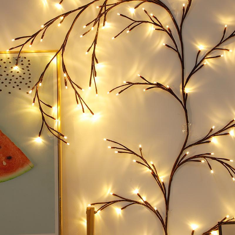 Nueva lámpara de árbol LED lámpara de ratán lámpara de modelado flexible lámpara de decoración de la pared de la habitación atmósfera lámpara de color al por mayor