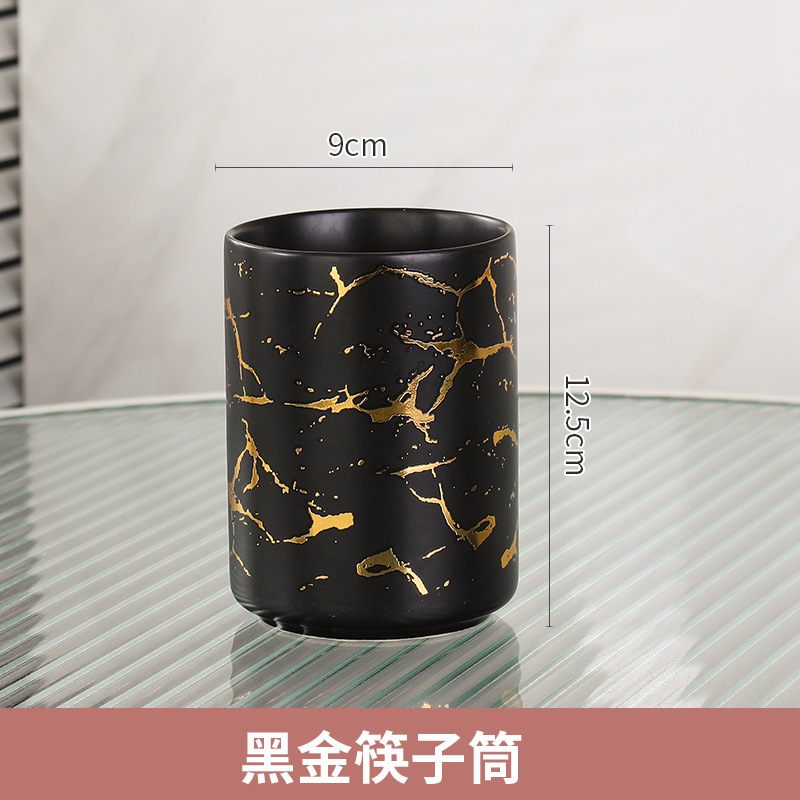 セラミック大理石排水ラック箸ホルダー家庭用キッチン食器多機能収納チューブ収納ラック|undefined