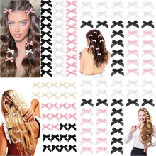 跨境Y2K多巴胺甜美迷你蝴蝶结发夹鸭嘴夹芭蕾风丝带小发卡编发饰