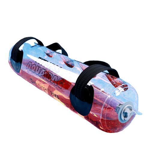 Transparent fitness water bag filled with water and weight-bearing portable energy column cylindrical strength training inflatable weightlifting bag