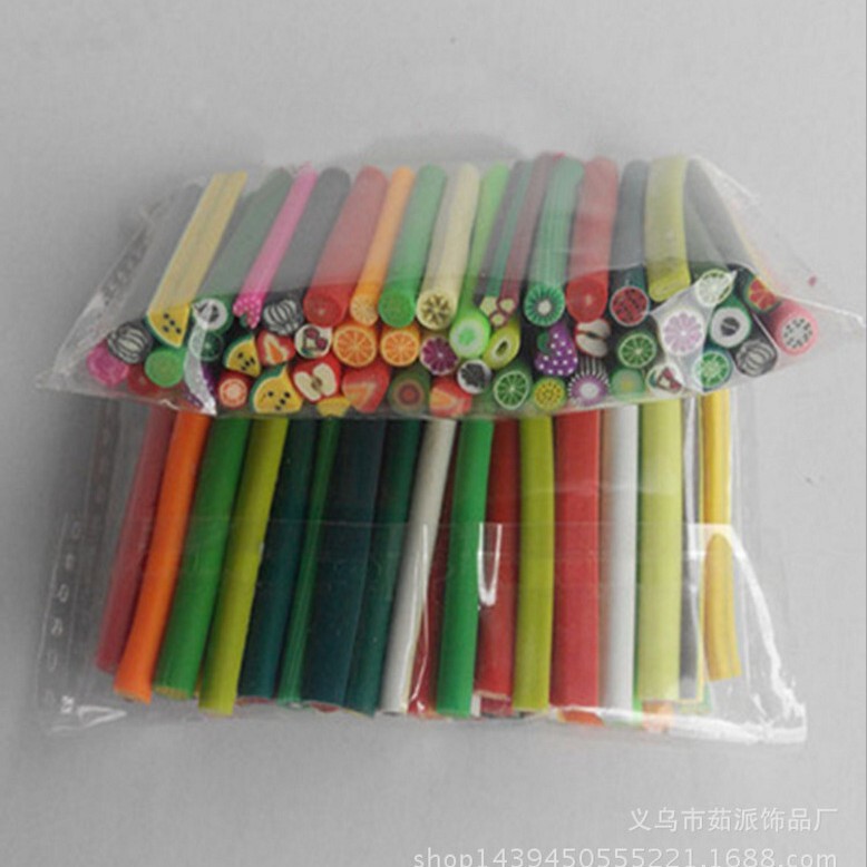 Factory wholesale soft pottery fruit strip 50 a pack of new nail bar cake cartoon animal strip soft pottery strip Factory wholesale soft pottery fruit strip 50 a pack of new nail bar cake cartoon animal strip soft pottery strip