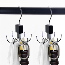 实木衣架六爪挂钩家用服装店衣帽皮带收纳手提包挂架外贸批发衣架