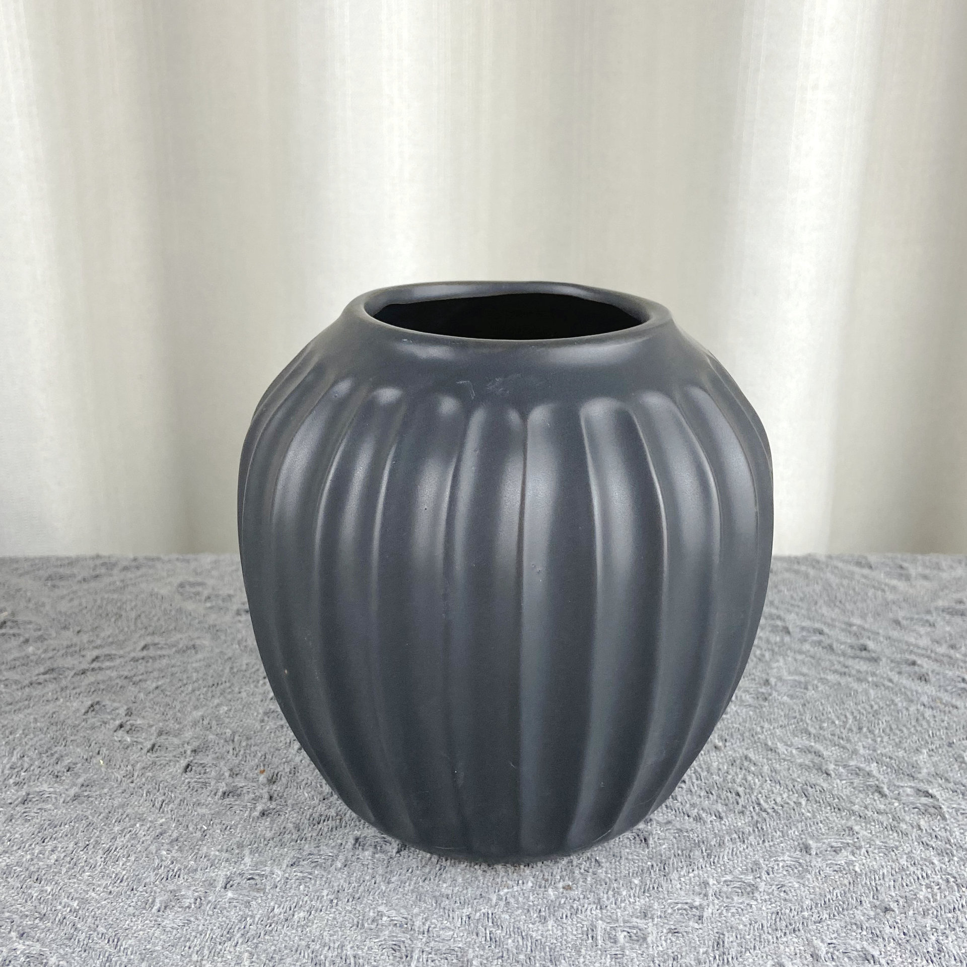 ins风奶油陶瓷花瓶摆件客厅插花器景德镇客厅餐桌创意装饰高级