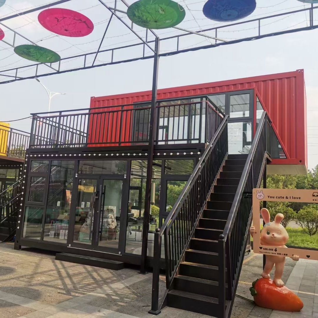 Residente a estrenar Creative Container Resort B & B Hotel Habitación móvil Estructura de acero Sala de sol Sala de contenedores