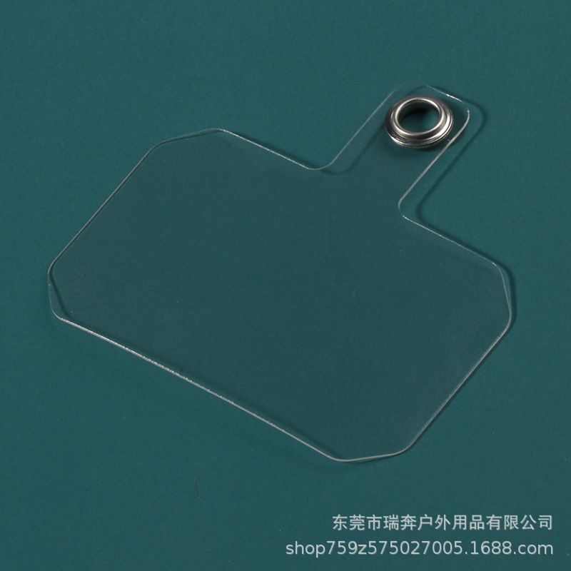 TPU transparente Tarjeta de cordón de teléfono móvil anti-Perdida correa de crossbody esmerilado caja de teléfono móvil parche de cordón clip de teléfono móvil