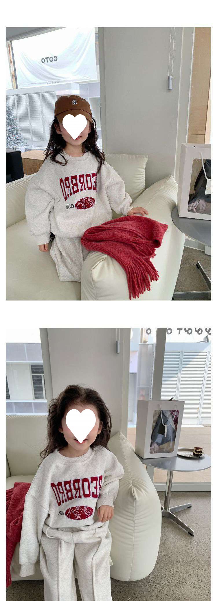 Girls' Fashionable Round Neck Letter Thickened Sweater Sports Pants Two Piece Set 2023 Autumn/Winter New Baby Children's_voghion.com