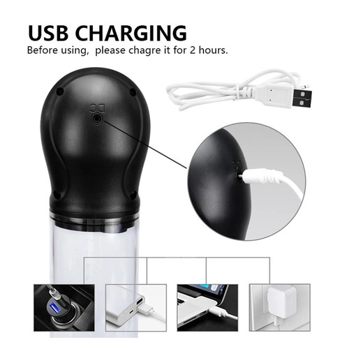 Men's airplane cup penis exerciser LCD negative pressure display enlarger vacuum air pump erection device sex toy