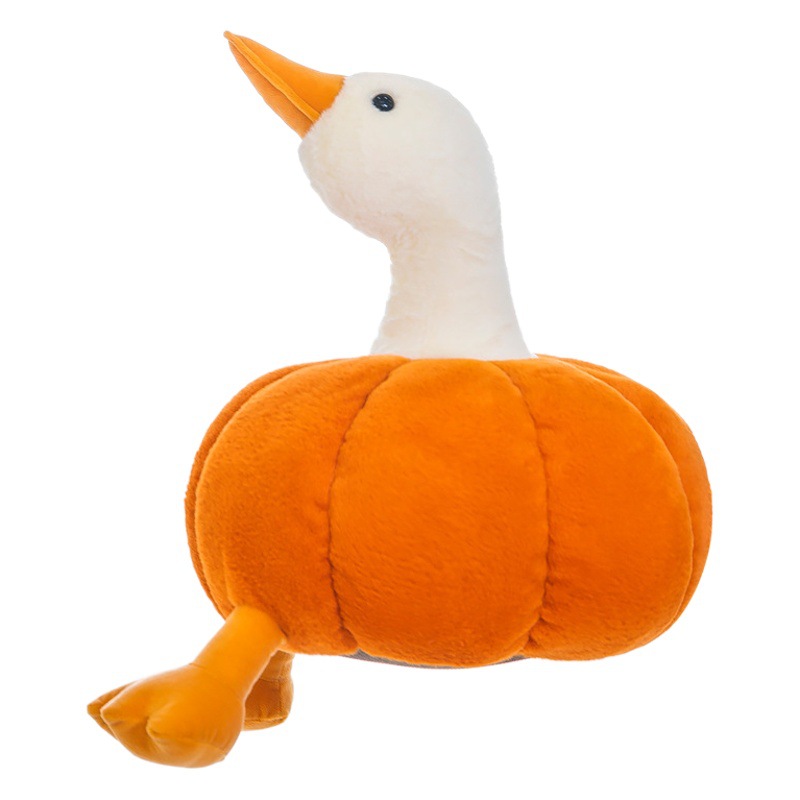 Lindo pato de calabaza cama de juguete de peluche para dormir muñeca de trapo Pequeño pato muñeca Regalo de Cumpleaños sala de estar femenina cojín
