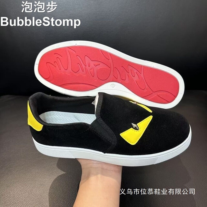 Casual Sneakers Little Monster Color Matching Devil's Eye Shoes Trendy Sneakers Simple Thin Men's Shoes One-Legged Students
