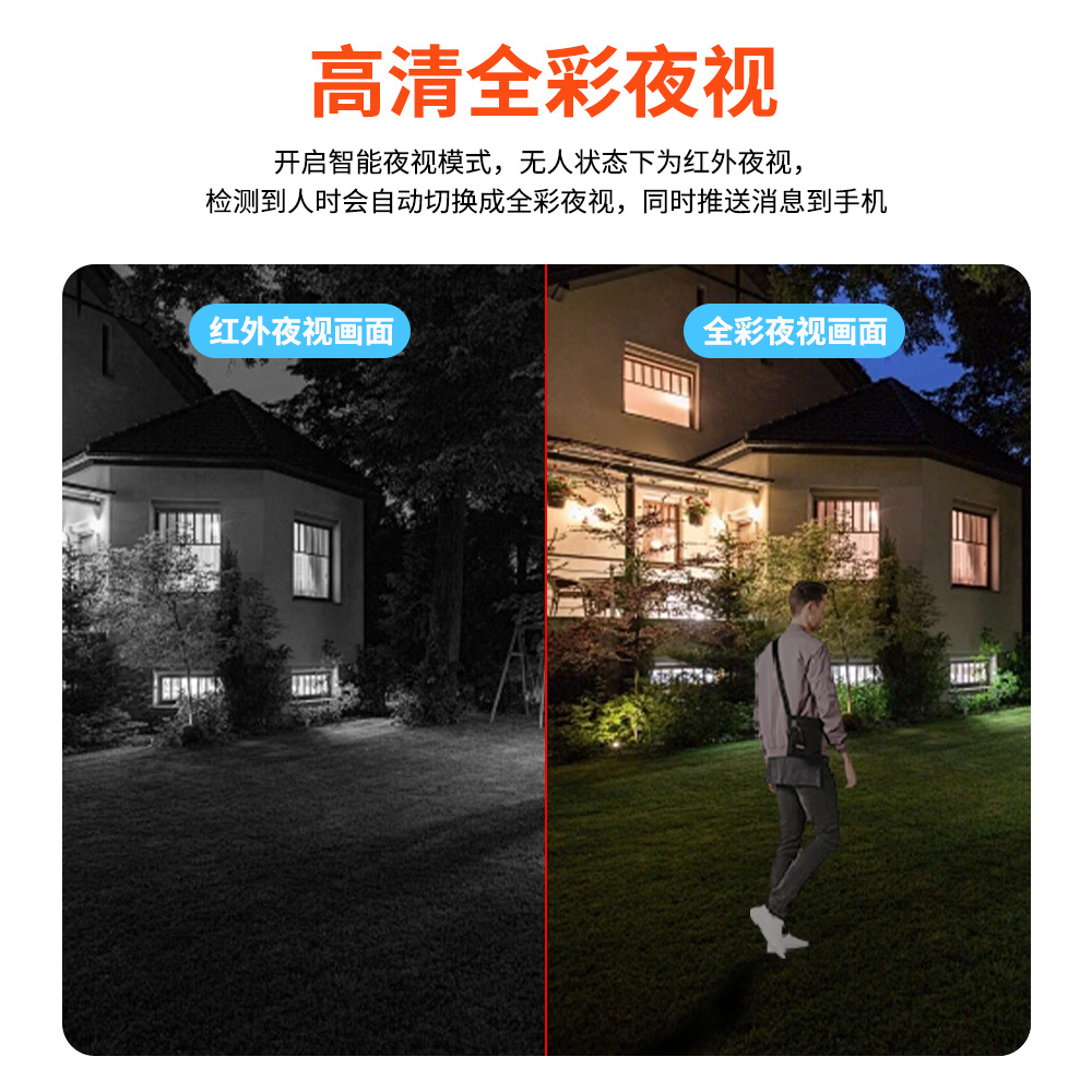 V380pro monitor de tres pantallas monitorea el hogar wifi exterior impermeable 360 panorámica gran angular cámara HD