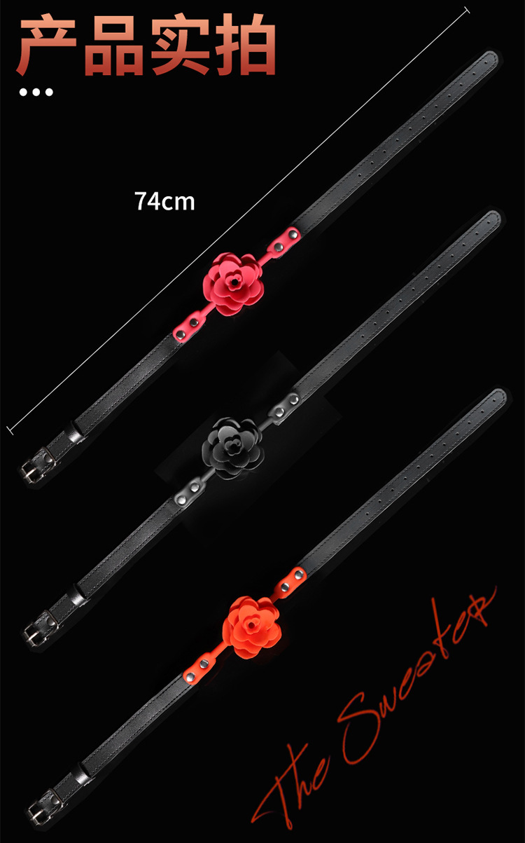 SM Mouth Ring with Neoprene Strap for Couples Bondage Play — detail image 14