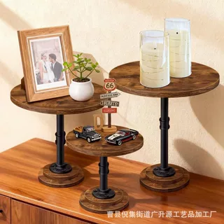 定制木质置物架桌面化妆品杂物收纳架派对宴会蛋糕架实木装饰架