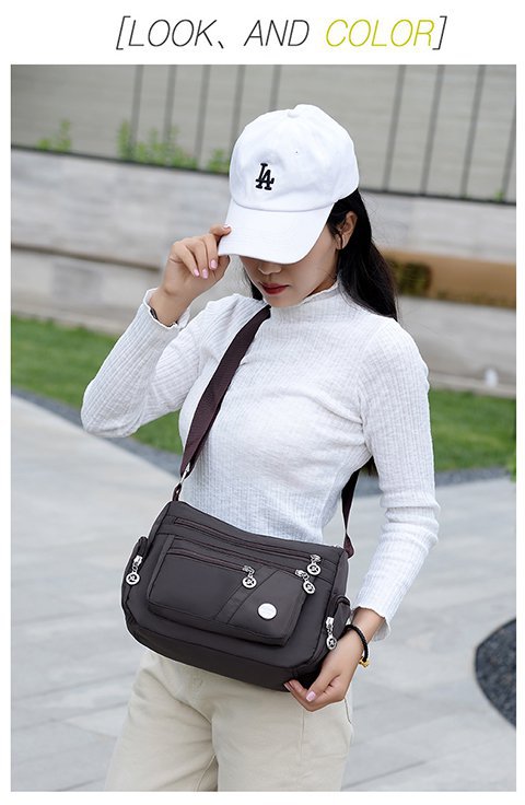New multi-layered nylon bag, casual single-shoulder crossbody bag, trendy women's crossbody bag, cross-border one-piece delivery worldwide undefined