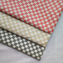 涤纶方格图案印花 宠物服装玩具箱包服装里布布料 平纹桃皮绒印花