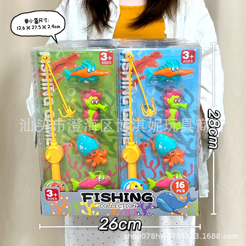 Juguetes educativos de pesca para niños Desarrollo del cerebro Pesca de la piscina Caña de pescar magnética Pesca entre padres e hijos Juego de juego de la casa