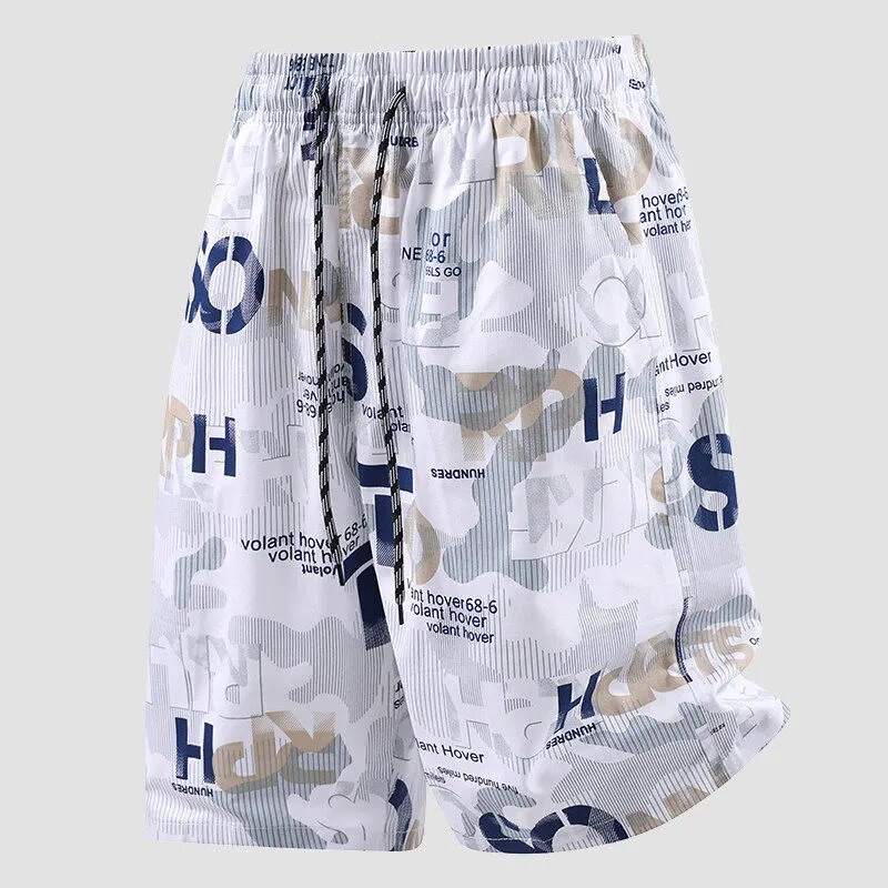 Cross-border wholesale men's loose plus-size casual pants, summer thin printed cargo pants, beach shorts for men Cross-border wholesale men's loose plus-size casual pants, summer thin printed cargo pants, beach shorts for men