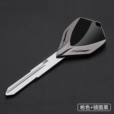 Motorcycle Key blank suitable for - gunmetal-mirror-black-ymh-057