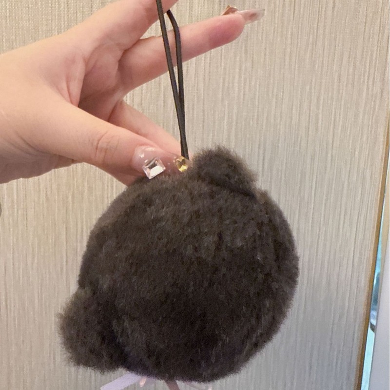 新款小黑蛋搪胶款钥匙扣挂件情侣挂件蝴蝶结抓娃娃机款式批发款式|undefined
