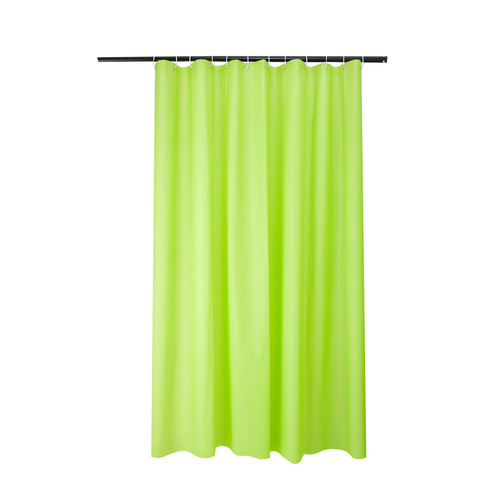 Solid color modern simple plain color waterproof and mildew proof PEVA shower curtain with hooks in complete colors