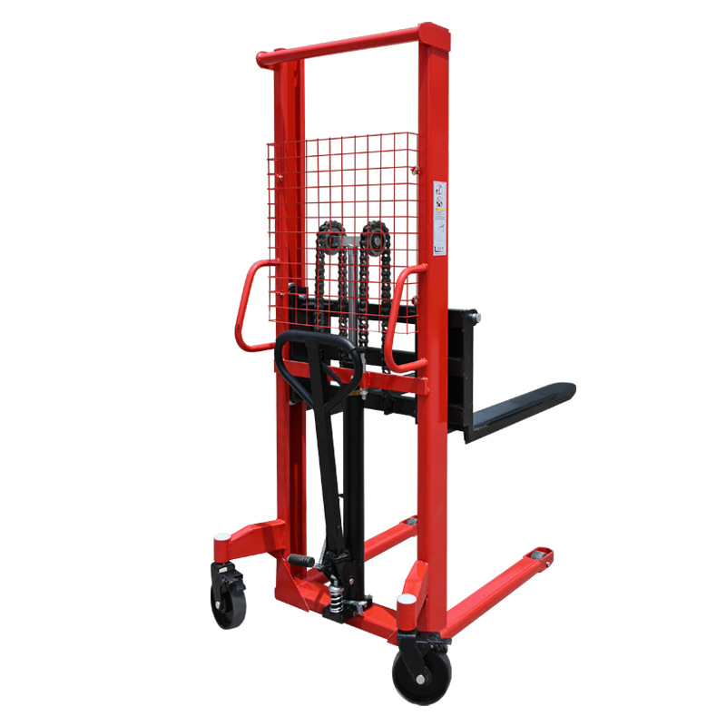 Apilador hidráulico manual Camión elevador de empuje manual de acero en forma de C engrosado de 2 toneladas Carretilla elevadora Camión de carga y descarga Camión apilador Carretilla elevadora