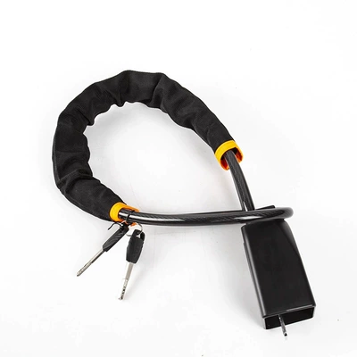 Car steering wheel lock general car lock thick steel cable safety belt buckle lock security anti-theft car anti-theft lock (Car lock) - black-english-color-box