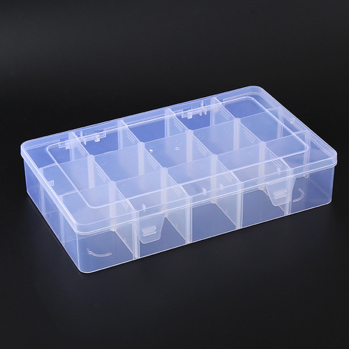 Large 15-compartment storage box removable transparent plastic hardware parts components toys stationery packaging box packaging box