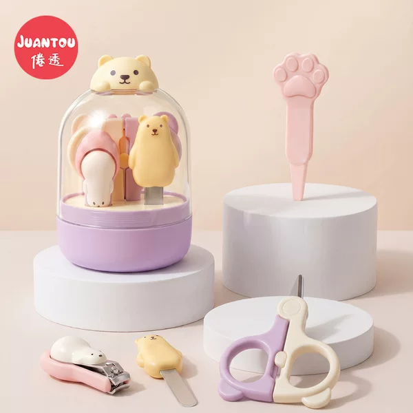 Baby nail clipper set, specifically designed for newborns, featuring safe and anti-pinch nail clippers and a nail care tool for children