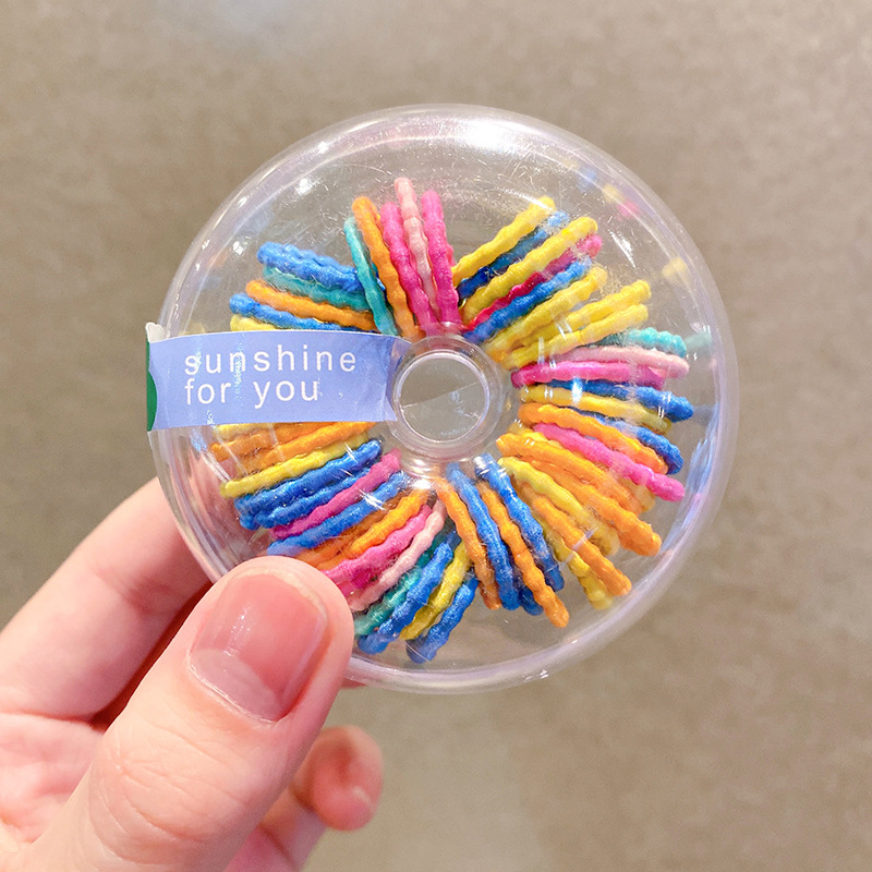 Cuerda de pelo de los niños no daña el pelo banda de goma elástica alta Banda de goma colorida de las niñas cabeza cuerda accesorios para el cabello del bebé 2023 Nuevo