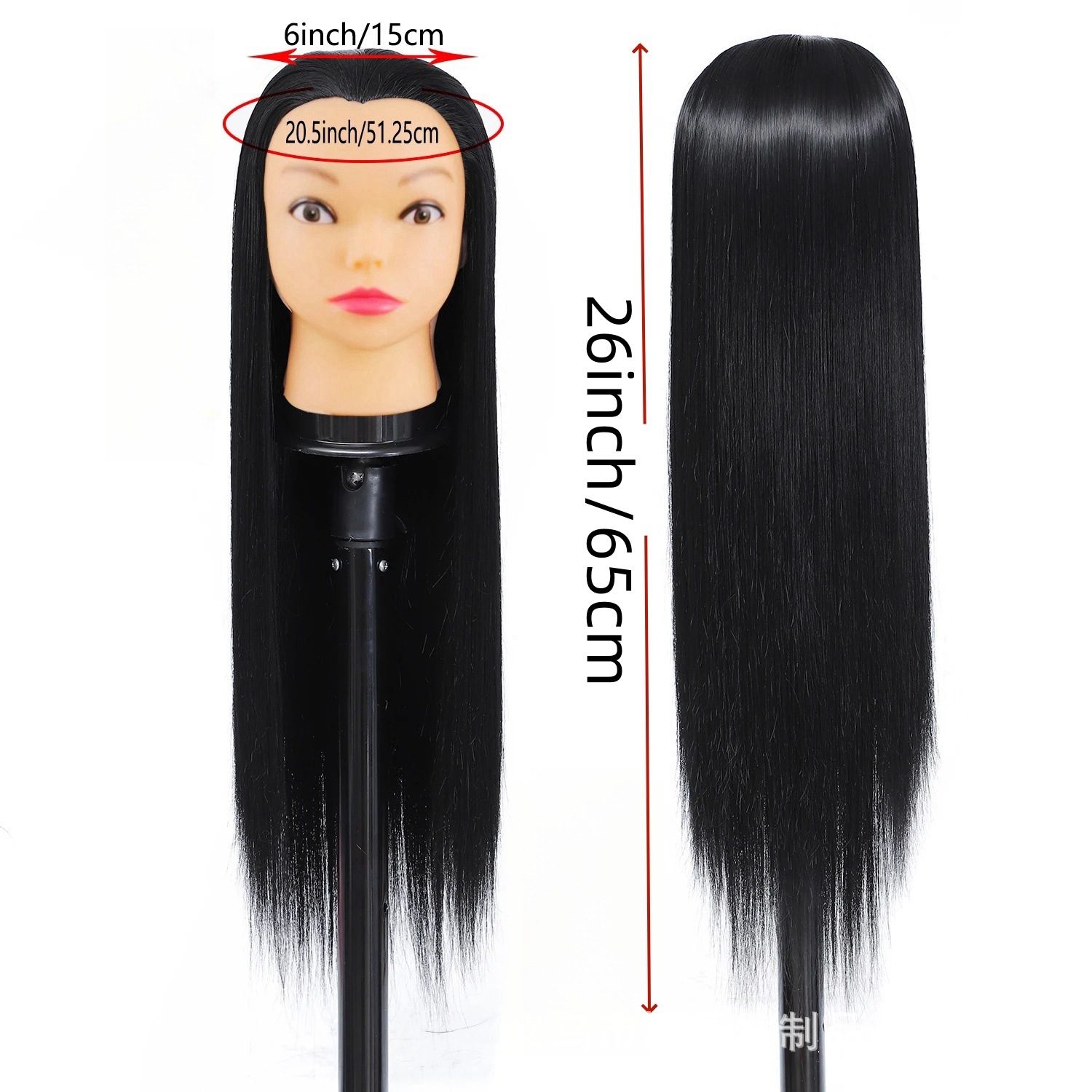 Modelo de comercio exterior peluca de enseñanza de cabeza de seda de alta temperatura peluca modelo de cabeza de modelado peluquería práctica de trenzado