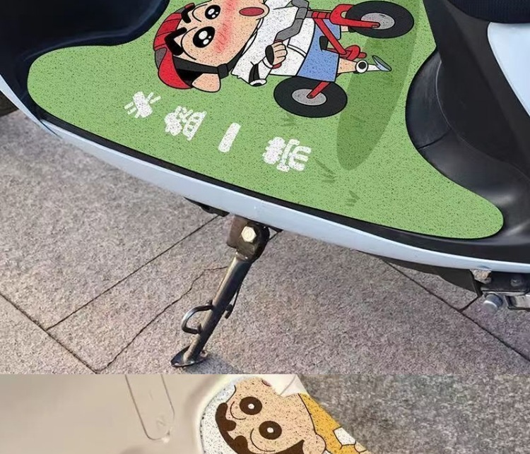 Customized Electric Scooter Cartoon Foot Pads, Custom-Made Wire Loop Pedal Mats, Electric Scooter Dust Removal Pedal Mats, Bring in Wealth and Treasure Cat