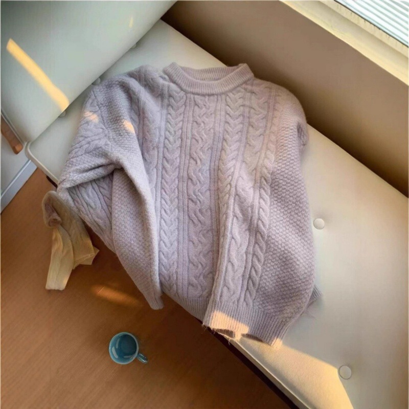 Cross-border Amazon women's sweater 新款麻花针织衫毛衣女装潮|undefined