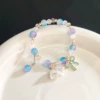 S474 purple-blue bow bracelet