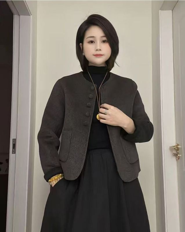2025新款正反两面穿羊绒小香风双面羊毛大衣小个子显瘦羊毛呢外套|undefined