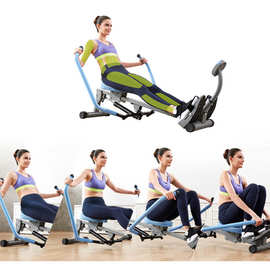 厂家直供家用划船机仿真双桨液压阻力划艇机划船器rowing machine