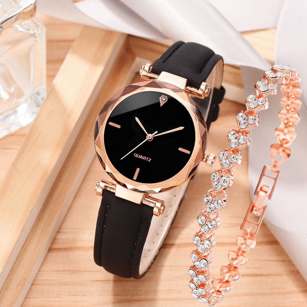 Style Simple Couleur Unie Boucle Quartz Femmes De Montres display picture 2